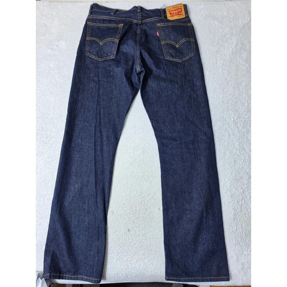 Levi's 517 Mens 36/34 Jeans Dark Indigo Blue Bootcut Rigid Denim Classic Cowboy